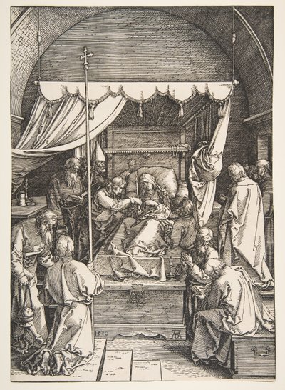 A morte da Virgem, de A vida da Virgem, 1510. de Albrecht Dürer