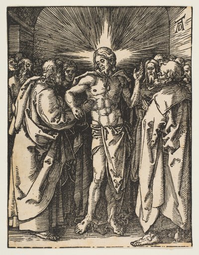The Doubting Thomas, de The Small Passion, ca. 1510 de Albrecht Dürer
