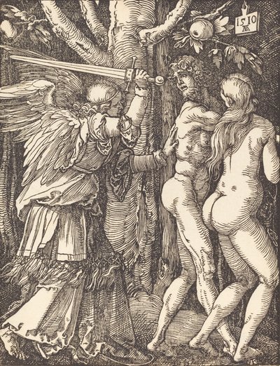 A Expulsão do Paraíso, 1510. de Albrecht Dürer