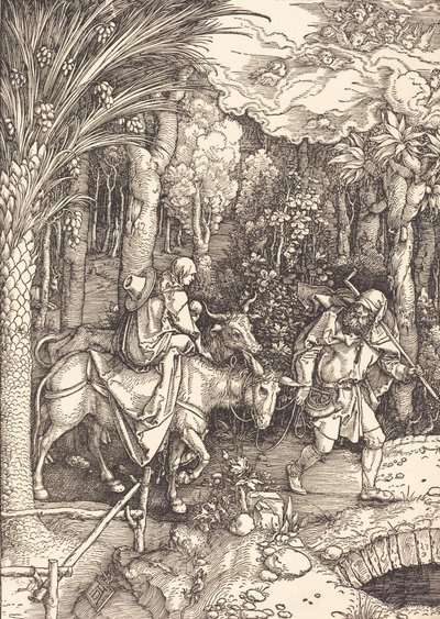 A Fuga para o Egito, c. 1504. de Albrecht Dürer