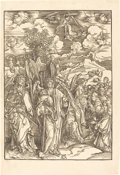 Os quatro anjos segurando os ventos de Albrecht Dürer