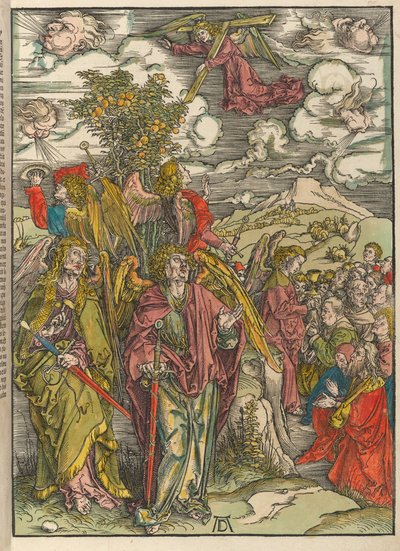 Os quatro anjos que seguram os ventos de Albrecht Dürer