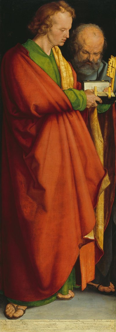 Os quatro apóstolos, São João e São Pedro de Albrecht Dürer
