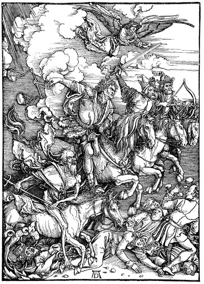 Os Quatro Cavaleiros do Apocalipse, 1498 de Albrecht Dürer