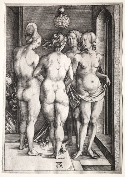 As Quatro Bruxas Quatro Mulheres Nuas, 1497. de Albrecht Dürer