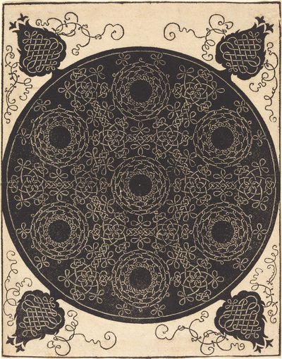 O Quarto Nó (combinando sete grupos circulares de nós com centros pretos) de Albrecht Dürer