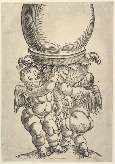 O bloco inferior da Grande Coluna, 1517. de Albrecht Dürer