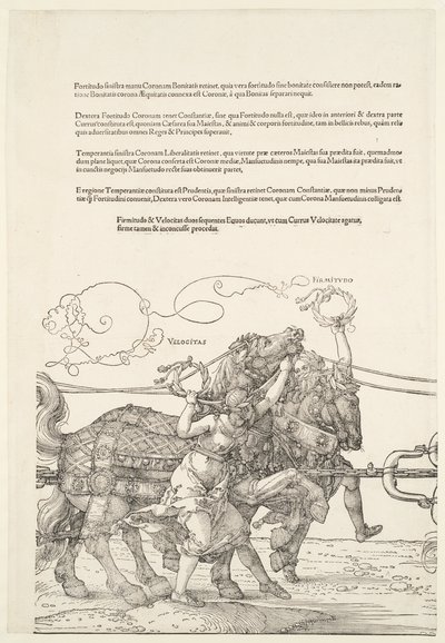 O grande carro triunfal: Velocitas e Firmitudo de Albrecht Dürer