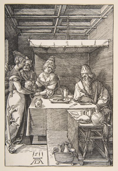 A Cabeça de São João Batista trazida a Herodes.n.d. de Albrecht Dürer