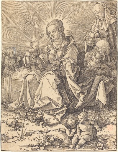 A Sagrada Família em um banco gramado de Albrecht Dürer