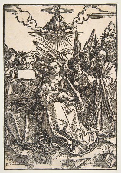 A Sagrada Família com Cinco Anjos, ca. 1503 de Albrecht Dürer