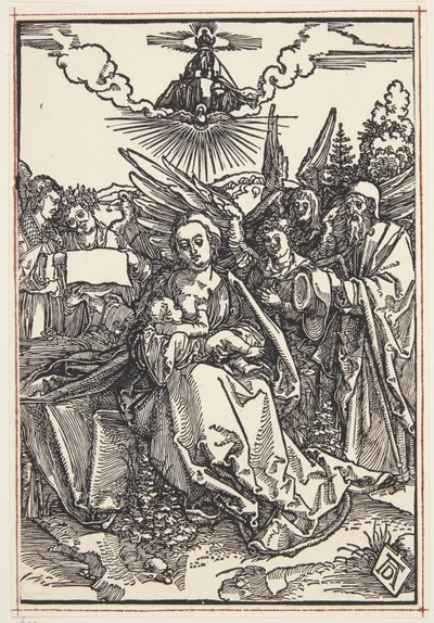 A Sagrada Família com cinco anjos de Albrecht Dürer