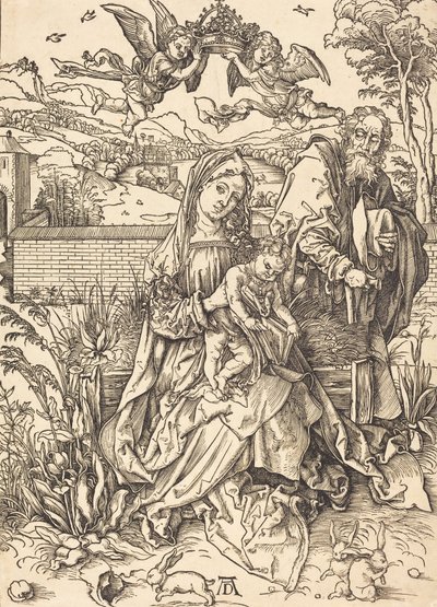 A Sagrada Família com as Três Lebres, c. 14971498. de Albrecht Dürer