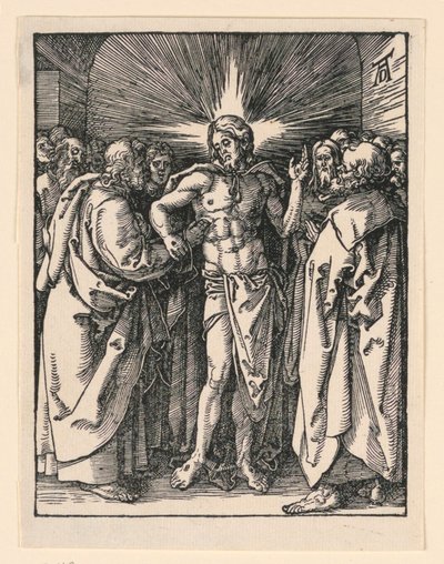 A Incredulidade de São Tomás, da série A Pequena Paixão de Albrecht Dürer