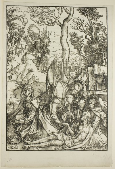 A Lamentação, de A Grande Paixão de Albrecht Dürer