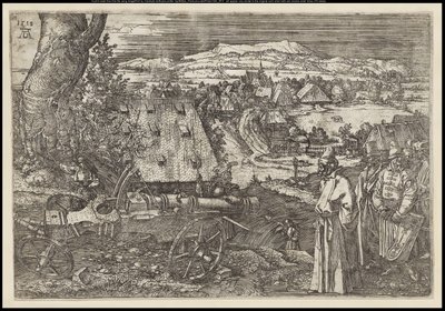 A paisagem com o canhão, 1518 de Albrecht Dürer