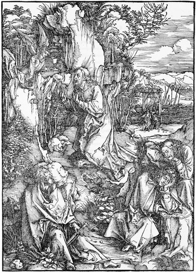A Grande Paixão: 2. Cristo no Monte das Oliveiras de Albrecht Dürer