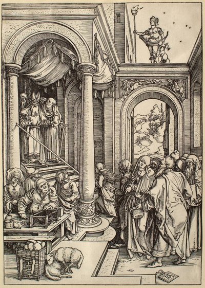 A vida da Virgem: A apresentação da Virgem no Templo de Albrecht Dürer