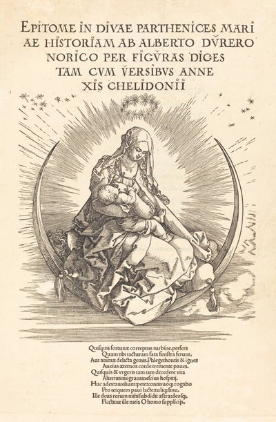 A Madona no Crescente, 15101511. de Albrecht Dürer