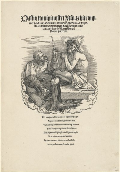 O Homem das Dores escarnecido por um soldado de Albrecht Dürer