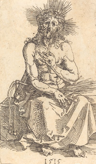 O Homem das Dores sentado, 1515. de Albrecht Dürer
