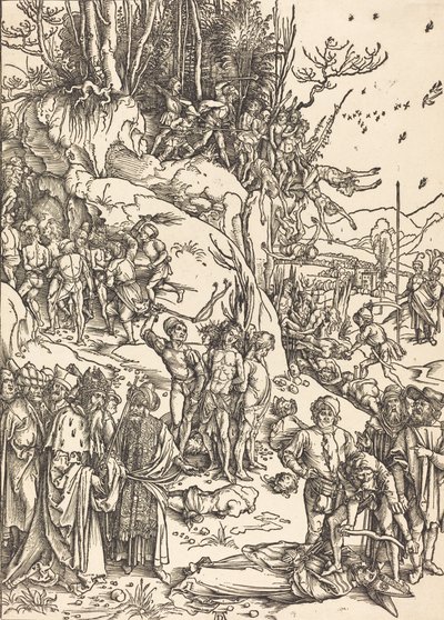 O Martírio dos Dez Mil, c. 14961497. de Albrecht Dürer