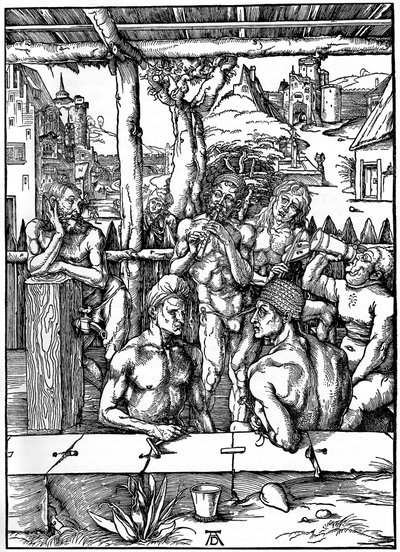O banho dos homens, 1497-1498, 1936 de Albrecht Dürer