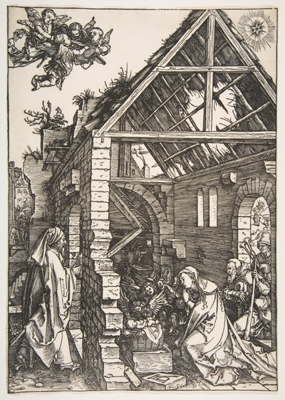 A Natividade, de A Vida da Virgem, 1502-3. de Albrecht Dürer