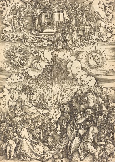 A Abertura do Quinto e Sexto Selos, provavelmente c. 14961498. de Albrecht Dürer