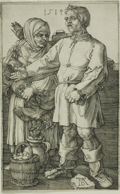 O camponês e a sua mulher no mercado de Albrecht Dürer