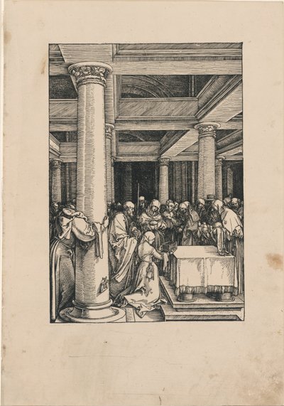 A Apresentação de Cristo no Templo, de A Vida da Virgem de Albrecht Dürer