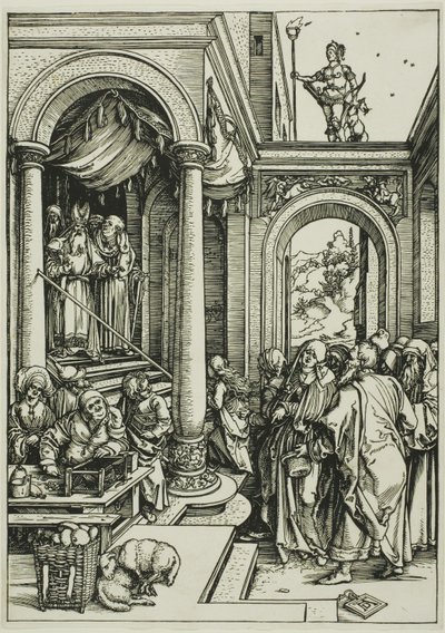 A Apresentação da Virgem no Templo, de A Vida da Virgem de Albrecht Dürer