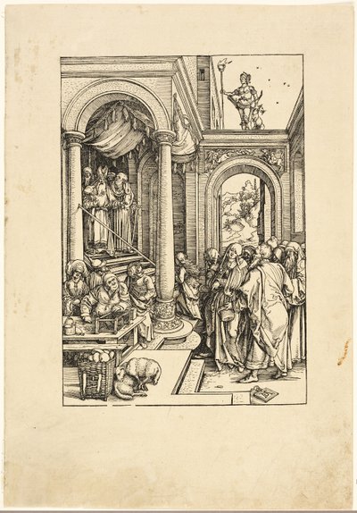 A Apresentação da Virgem no Templo, de A Vida da Virgem de Albrecht Dürer