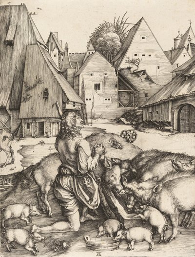 O Filho Pródigo, c. 1496. de Albrecht Dürer