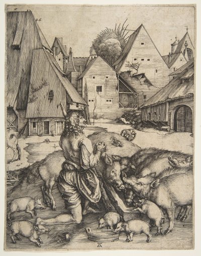 O Filho Pródigo, ca. 1496 de Albrecht Dürer