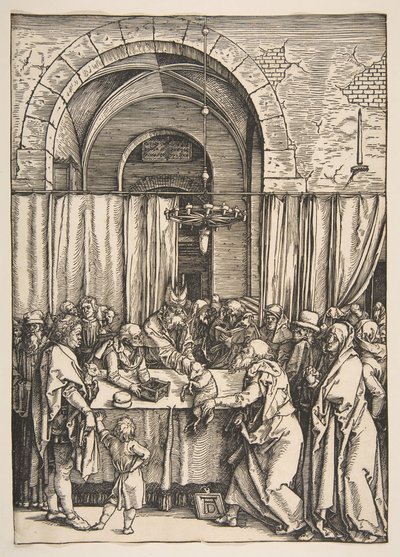 A Oferta de Rejeição de Joachims, de A Vida da Virgem, ca. 1504 de Albrecht Dürer