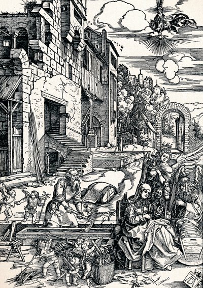 O resto durante a fuga para o Egito, 1506 1906 de Albrecht Dürer