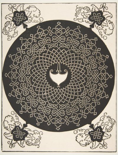 “O segundo nó”. Roundel entrelaçado com um Amazon Shield em seu centro, 1521 antes. de Albrecht Dürer