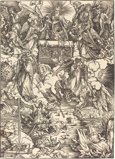Os sete anjos com as trombetas de Albrecht Dürer