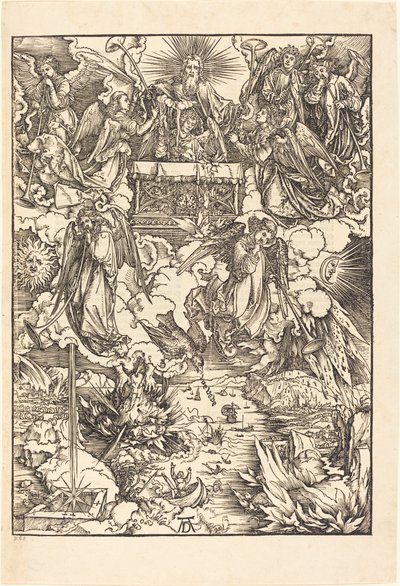 Os sete anjos com as trombetas de Albrecht Dürer