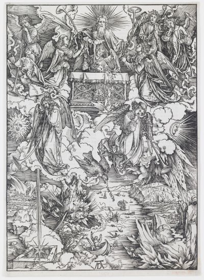 As Sete Trombetas, de "The Apocalypse" de Albrecht Dürer