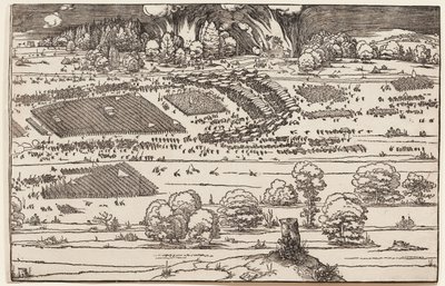 O cerco de uma fortaleza (apenas o lado direito, de 2 blocos) de Albrecht Dürer