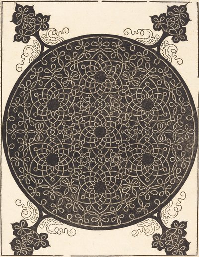 O Sexto Nó (combinando sete pequenos sistemas de nós com centros pretos) de Albrecht Dürer