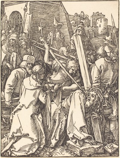 A Pequena Paixão:  Cristo carregando a cruz de Albrecht Dürer