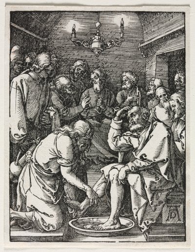 A pequena paixão: Cristo lavando os pés de São Pedro de Albrecht Dürer