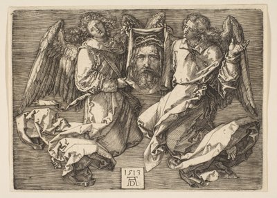 O Sudário exibido por dois anjos, 1513. de Albrecht Dürer