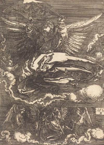 O Sudário Realizado por Um Anjo, 1516. de Albrecht Dürer