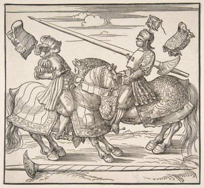 O torneio a cavalo, ca. 151718. de Albrecht Dürer