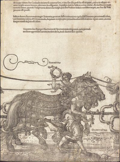 A Carruagem Triunfal de Maximiliano I (O Grande Carro Triunfal) [placa 4 de 8] de Albrecht Dürer