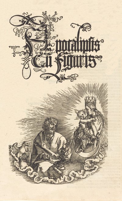 A Virgem aparecendo para São João, 15101511. de Albrecht Dürer